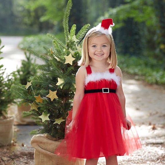 New Mud pie Tulle Santa Dress & Headband Set - Picture 3 of 5